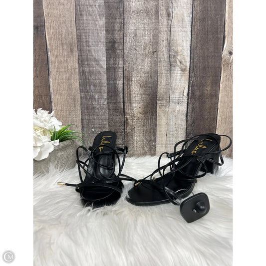 Sandals Heels Block By Lulus In Black, Size: 7.5
