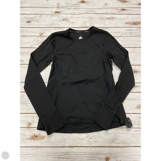 Athletic Top Long Sleeve Crewneck By Spyder In Black, Size: M