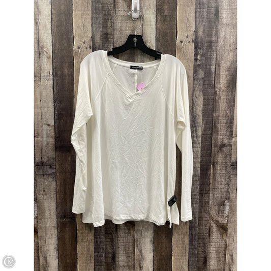 Top Long Sleeve By Cme In Cream, Size: M