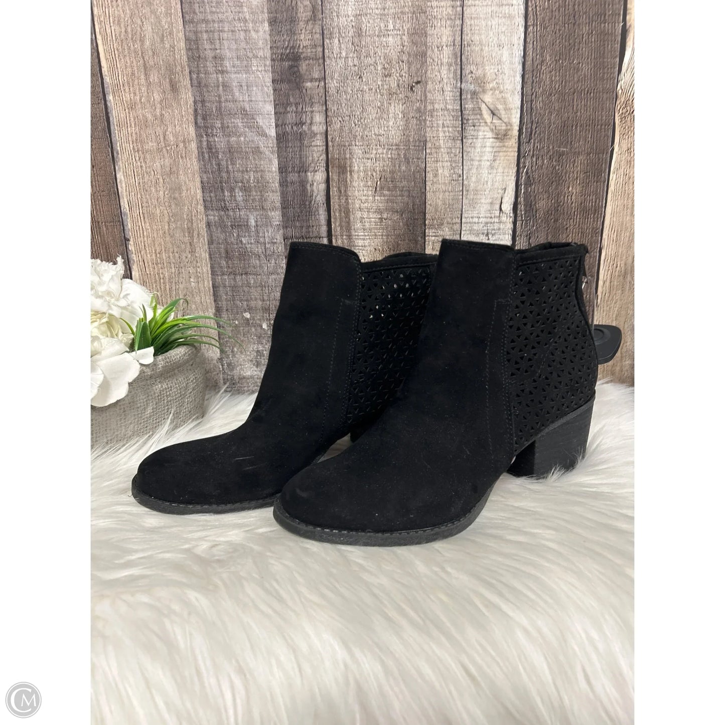 Boots Ankle Heels By Madden Girl In Black, Size: 7