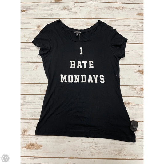 Top Short Sleeve By Express In Black, Size: S