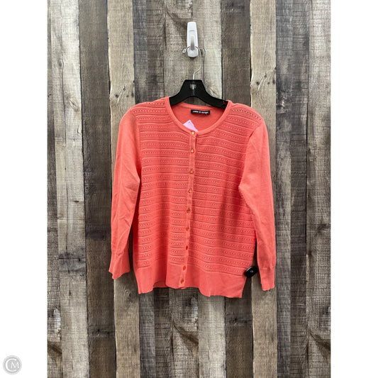 Cardigan By Cable And Gauge In Coral, Size: M