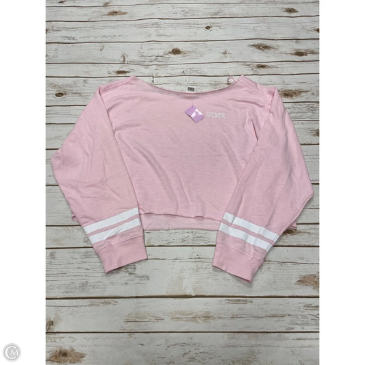 Sweatshirt Crewneck By Pink In Pink, Size: L