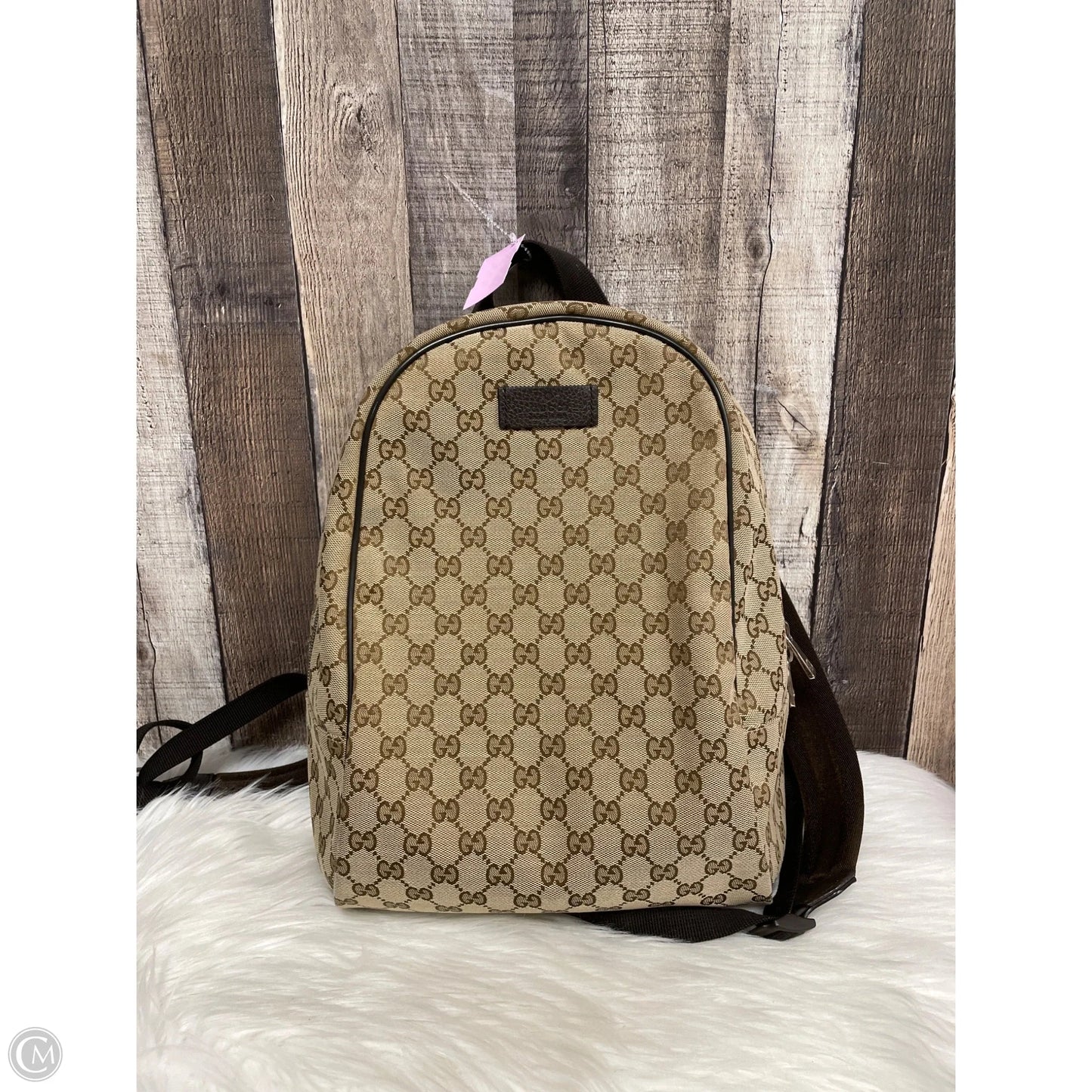 Backpack Luxury Designer By Gucci, Size: Medium