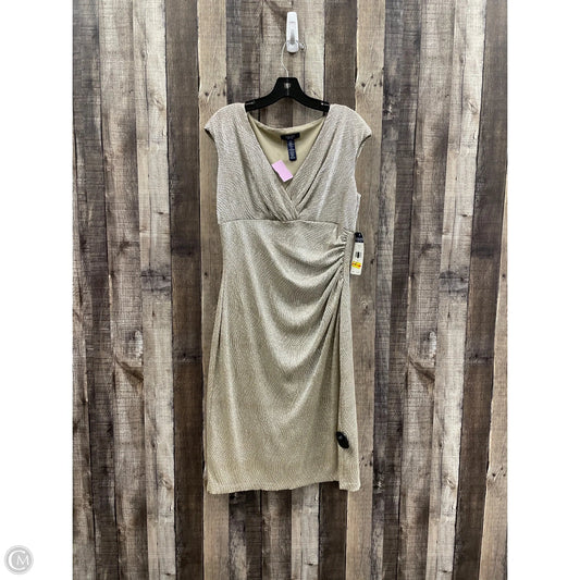 Dress Party Midi By Chaps In Gold, Size: M