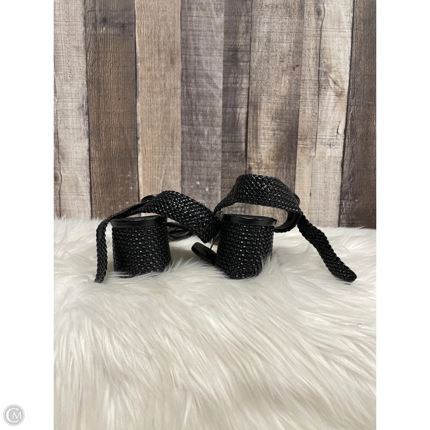 Sandals Heels Block By Zara Basic In Black, Size: 12