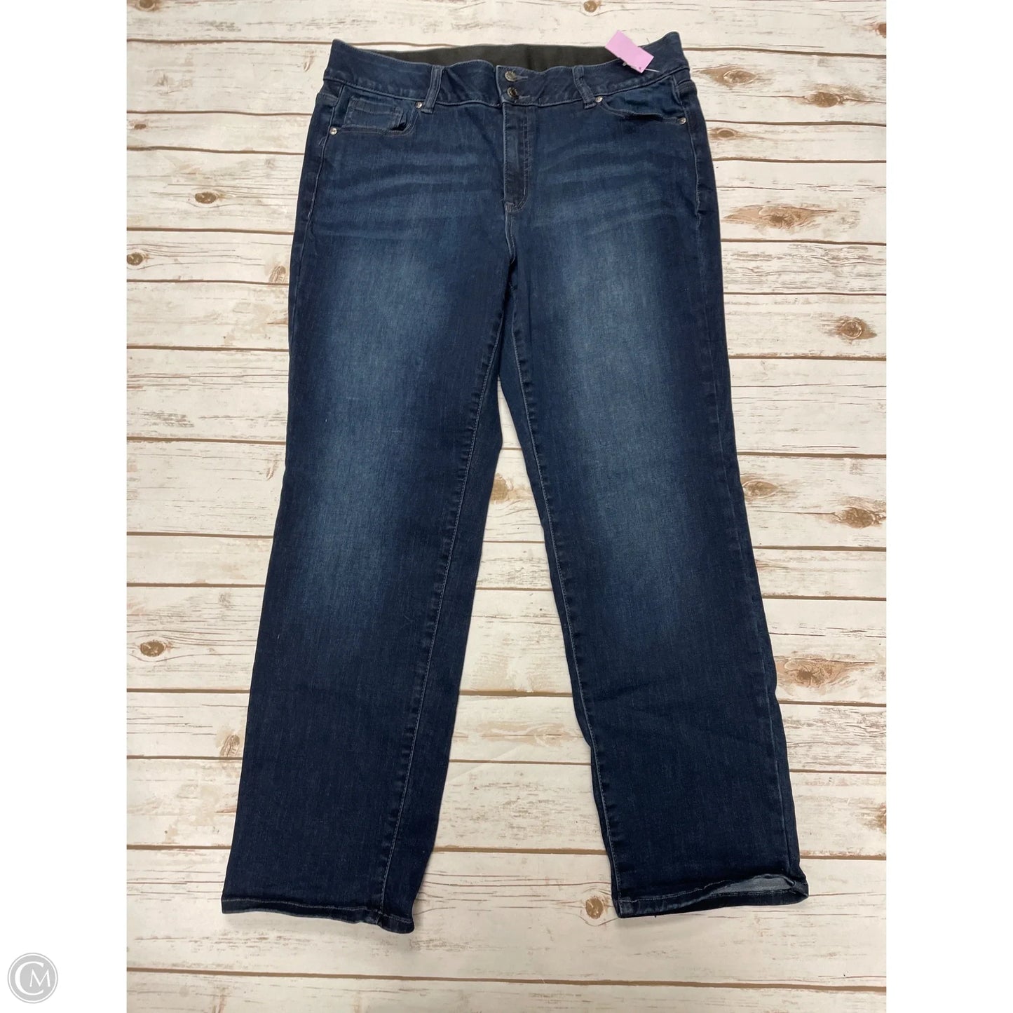 Jeans Straight By Lane Bryant In Blue Denim, Size: 18