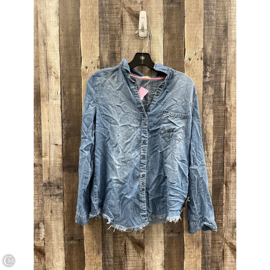 Top Long Sleeve By Altard State In Blue, Size: S