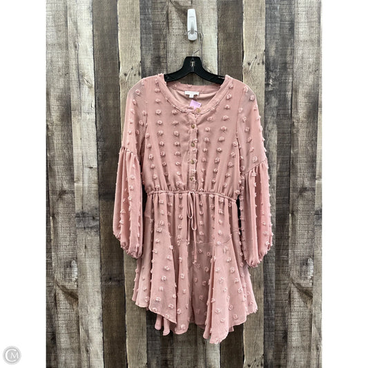 Dress Casual Short By Blu Pepper In Pink, Size: S
