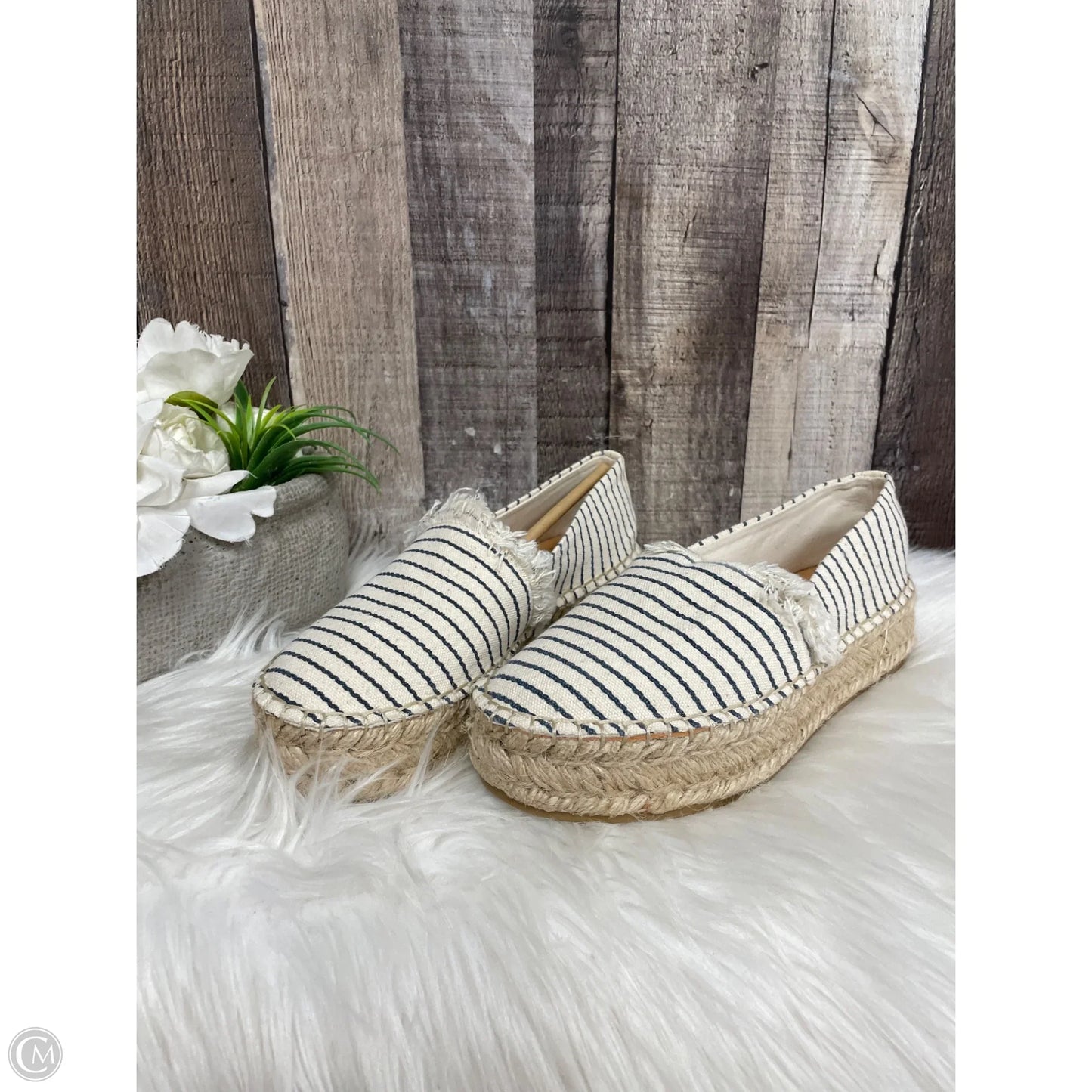 Shoes Heels Platform By Splendid In Striped Pattern, Size: 6
