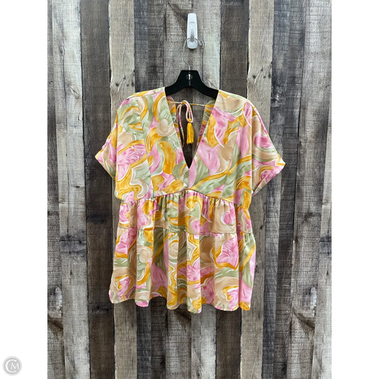 Top Short Sleeve By Entro In Multi-colored, Size: S