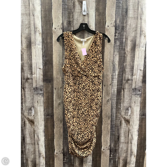 Dress Casual Midi By Leith In Animal Print, Size: Xl