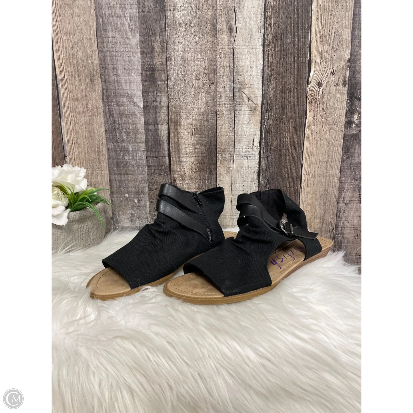 Sandals Flats By Blowfish In Black, Size: 11