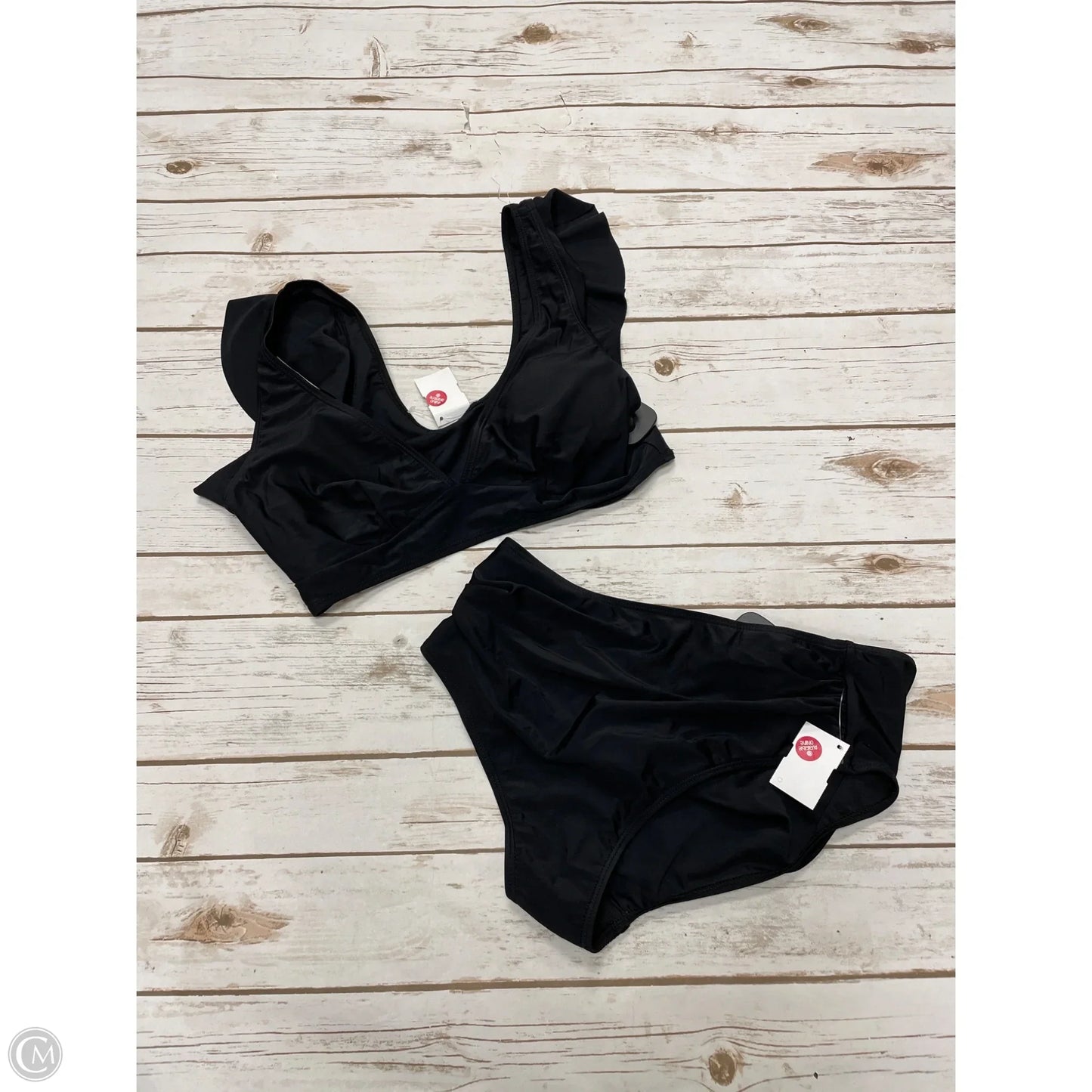 Swimsuit 2pc By Cmf In Black, Size: L