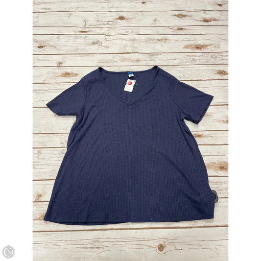 Top Short Sleeve Basic By Old Navy In Navy, Size: M