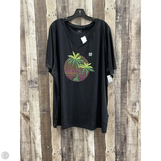 Top Short Sleeve By Catherines In Black, Size: 2x