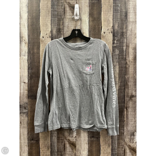 Top Long Sleeve By Vineyard Vines In Grey, Size: S