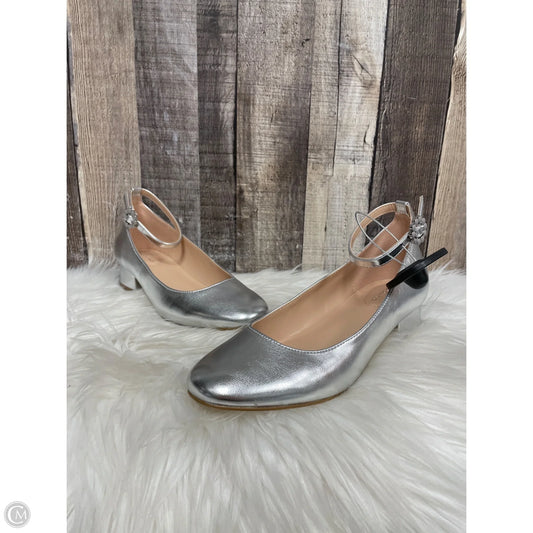 Shoes Heels Block By Bandolino In Silver, Size: 6