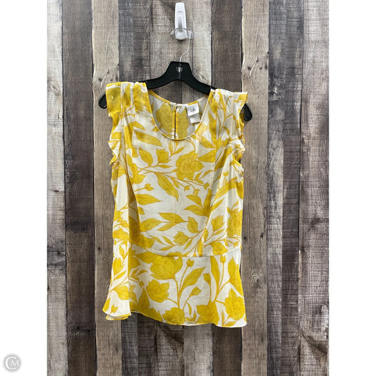 Top Sleeveless By Cabi In Gold, Size: M