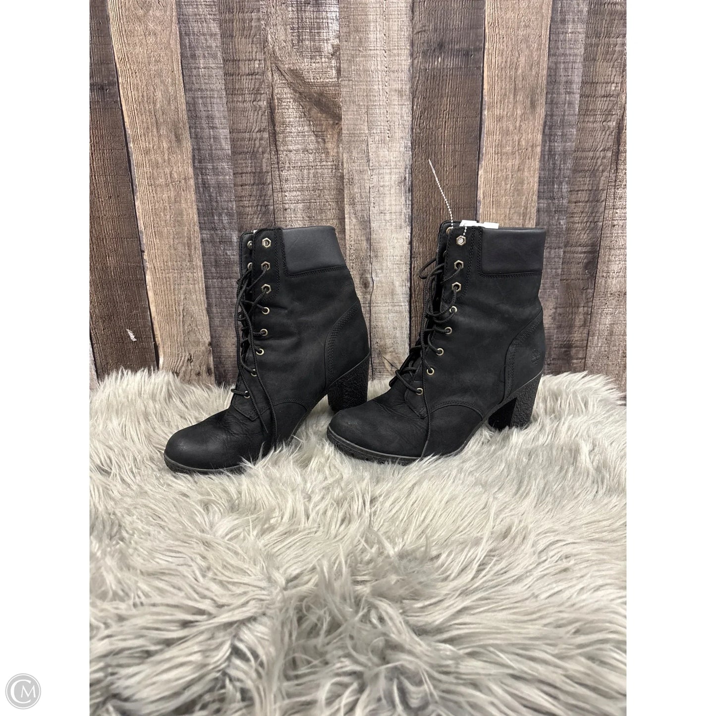Boots Ankle Heels By Timberland In Black, Size: 9.5