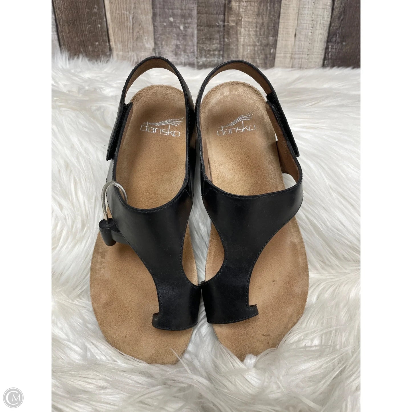 Sandals Heels Wedge By Dansko In Black, Size: 6