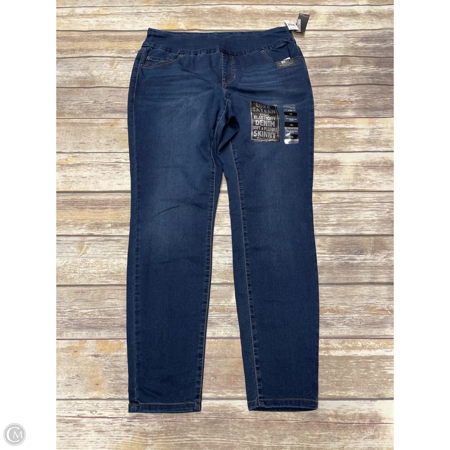 Jeans Jeggings By Cme In Blue Denim, Size: 1x