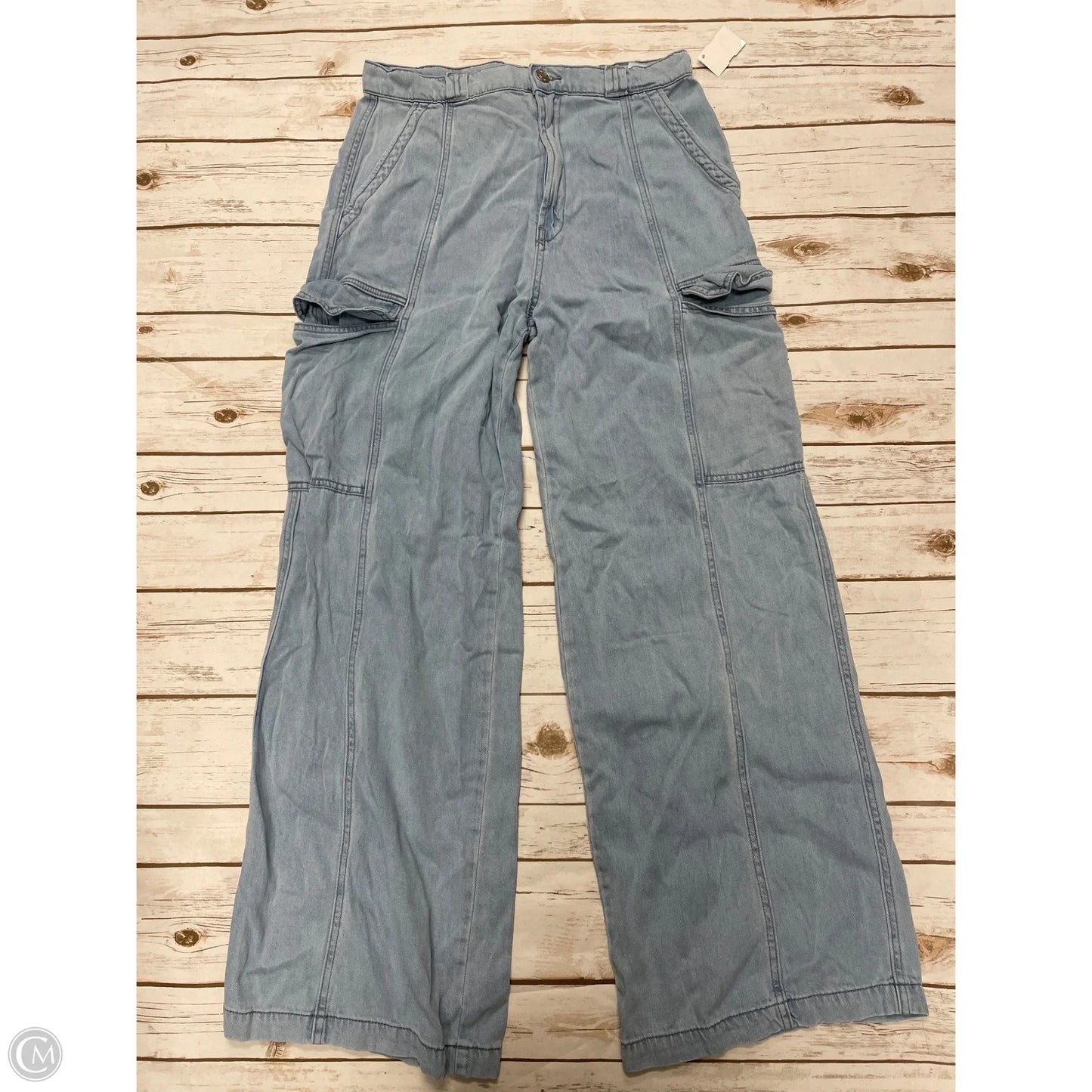 Jeans Wide Leg By Hudson In Blue Denim, Size: 14