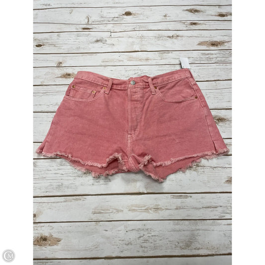 Shorts By Levis In Red Denim, Size: 16