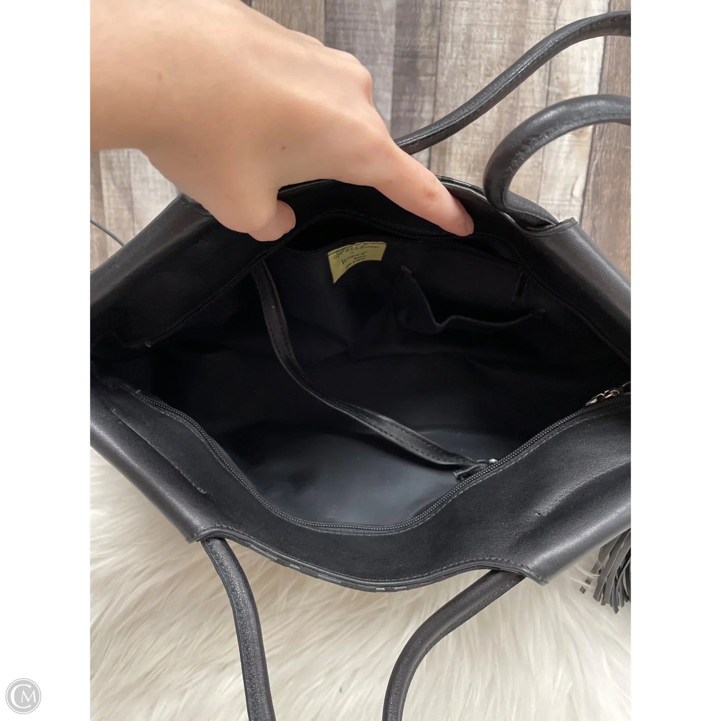 Handbag Leather By Cme, Size: Medium