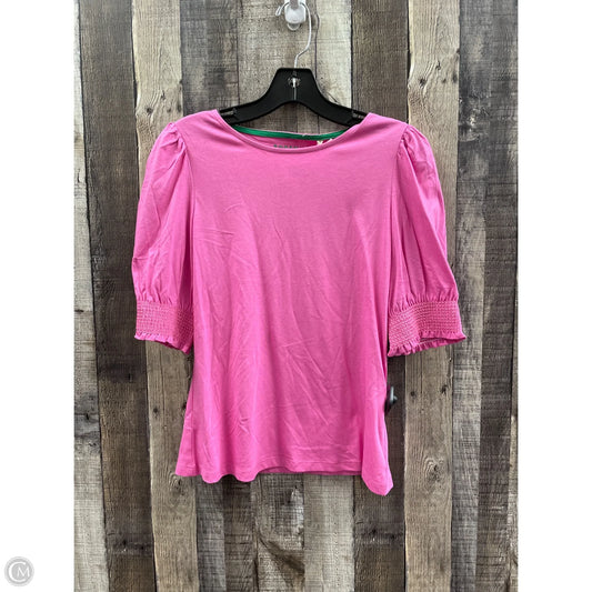 Top Short Sleeve By Boden In Pink, Size: S