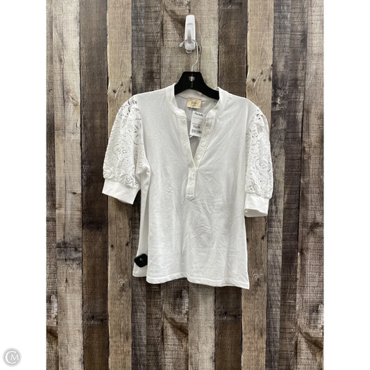 Top Short Sleeve By Elie Tahari In White, Size: S
