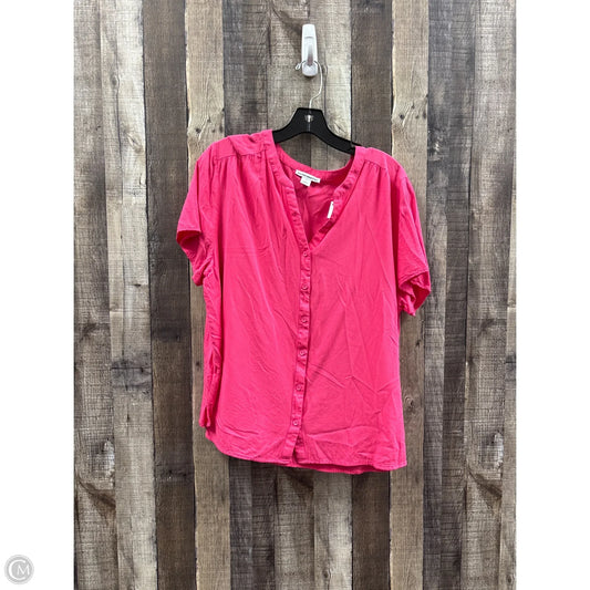 Top Short Sleeve By Amazon Essentials In Pink, Size: Xl