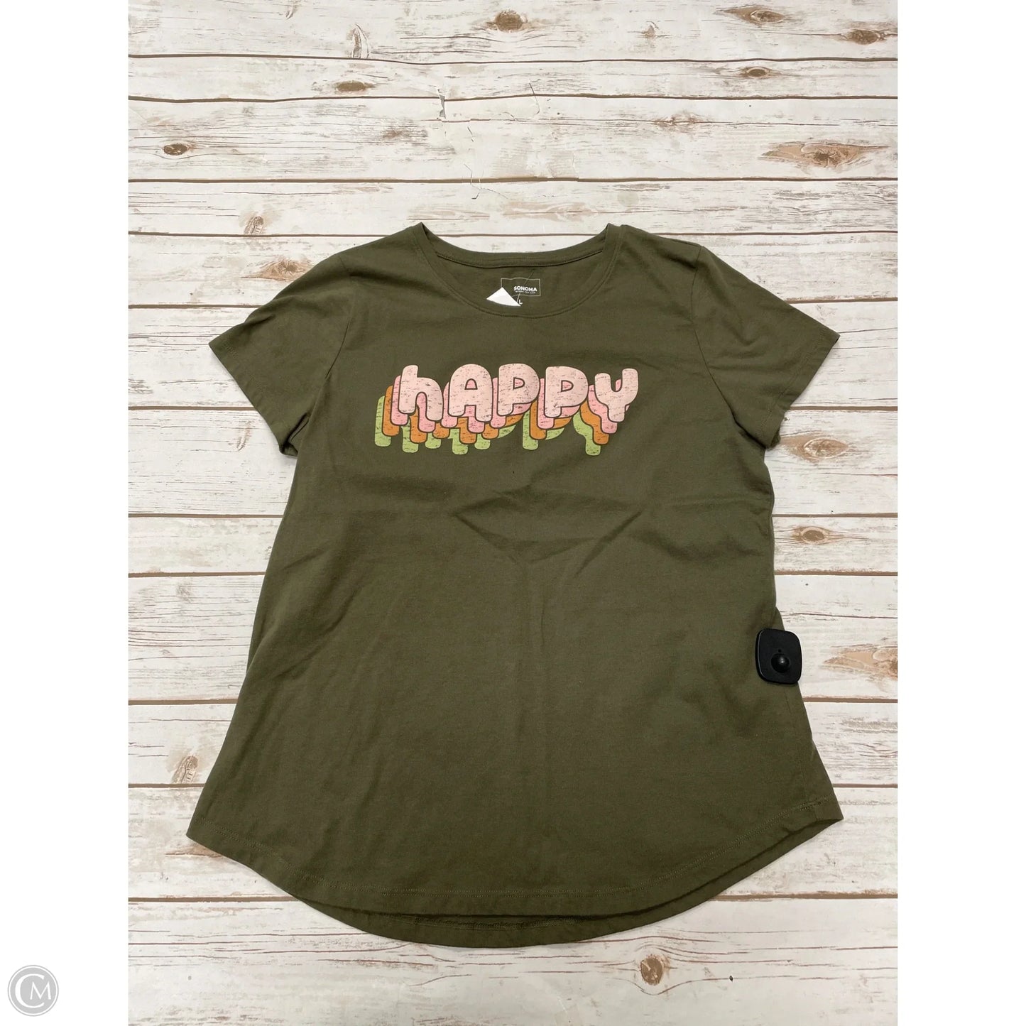 Top Short Sleeve By Sonoma In Green, Size: L