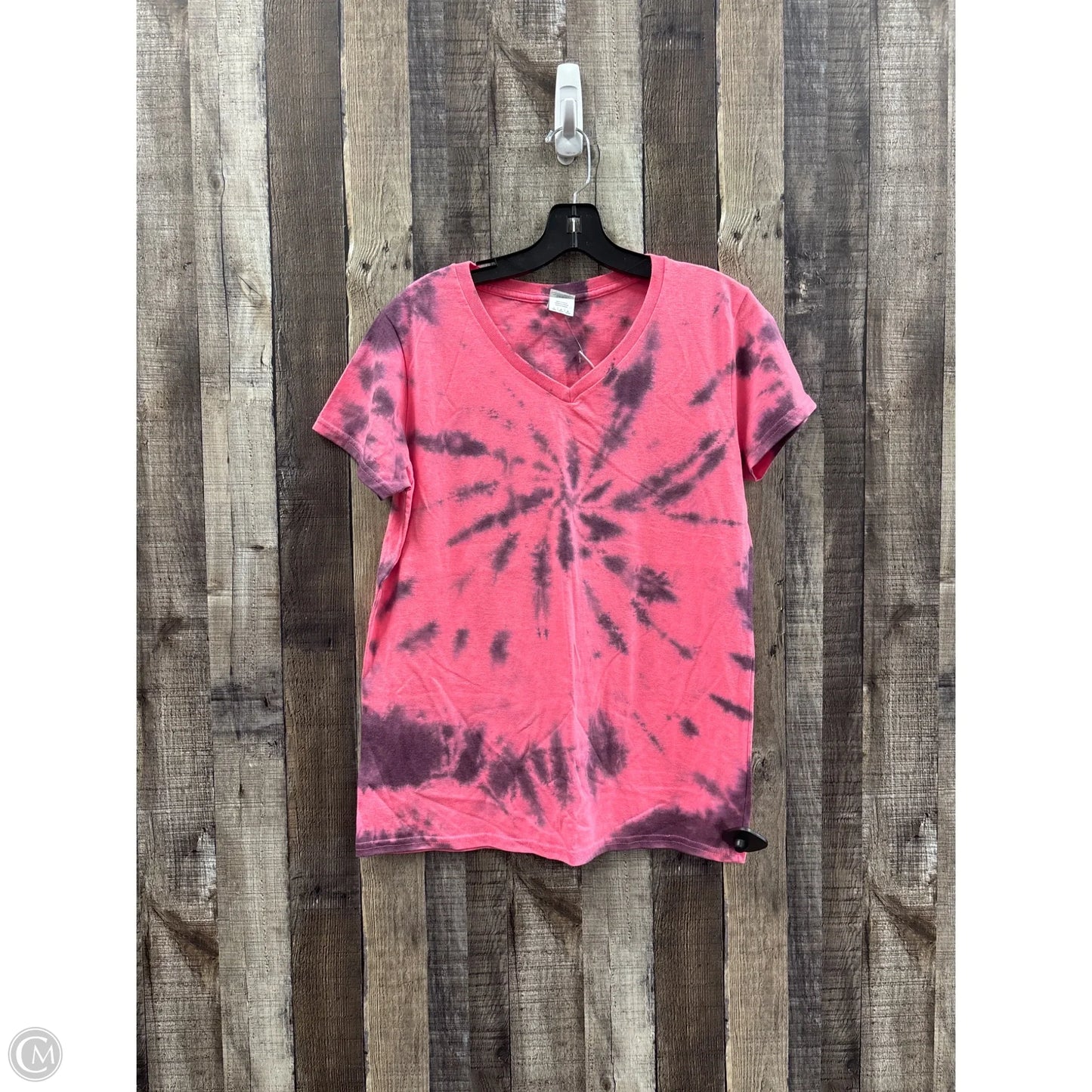 Top Short Sleeve Basic By Gildan In Tie Dye Print, Size: L