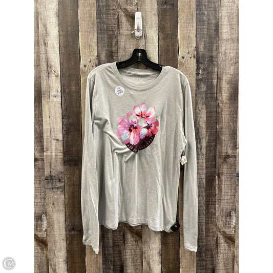 Top Long Sleeve Basic By Aeropostale In Grey, Size: Xxl