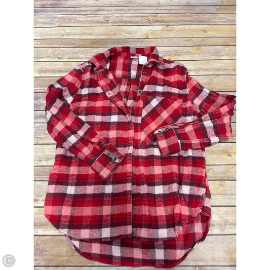 Top Long Sleeve By Aerie In Plaid Pattern, Size: Xs