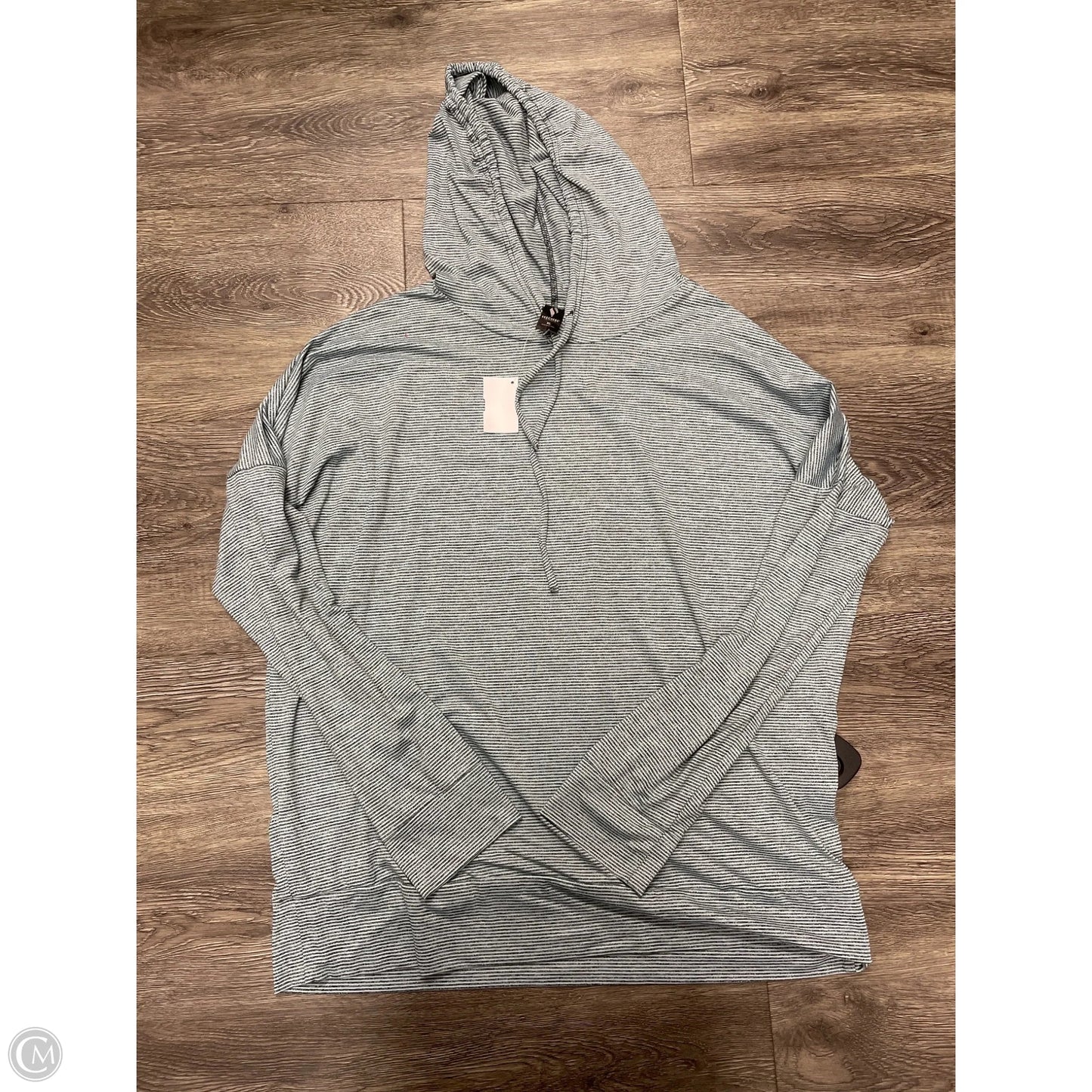 Athletic Top Long Sleeve Hoodie By Skechers In Striped Pattern, Size: Xl