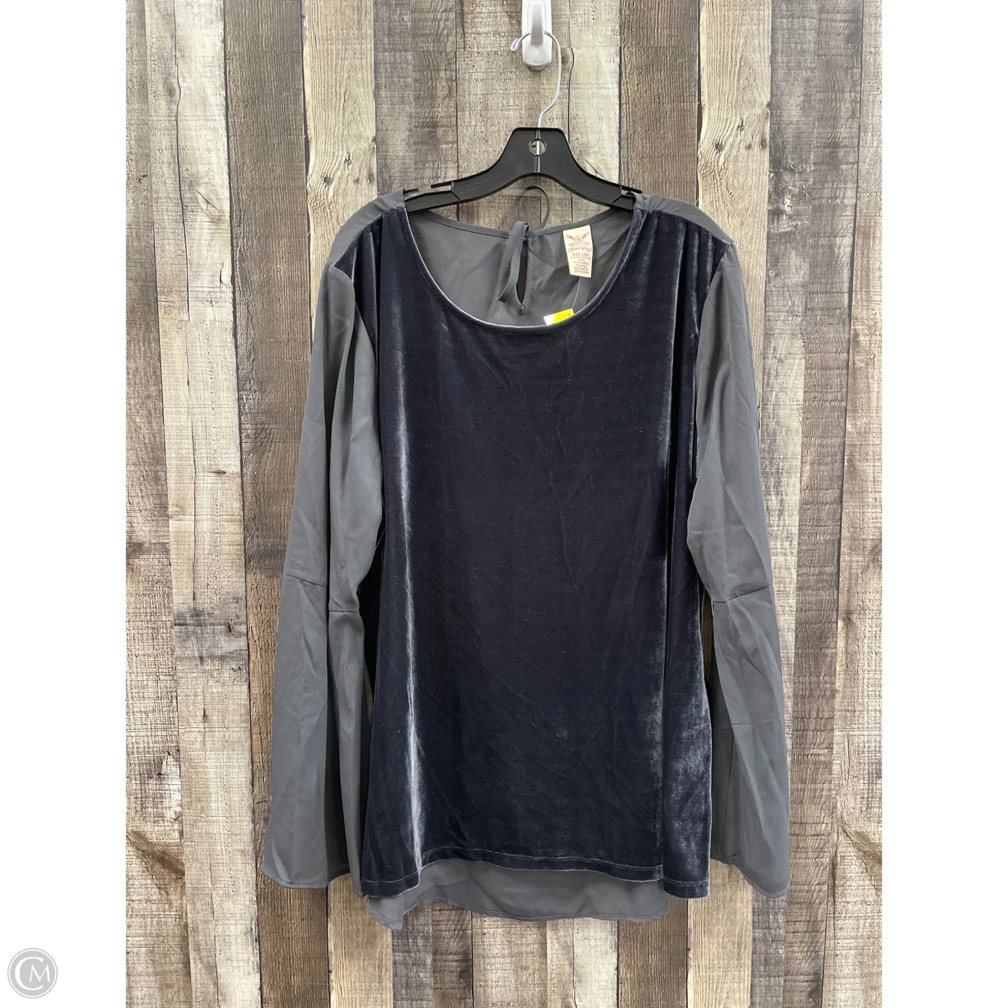 Top Long Sleeve By Faded Glory In Navy, Size: Xxl