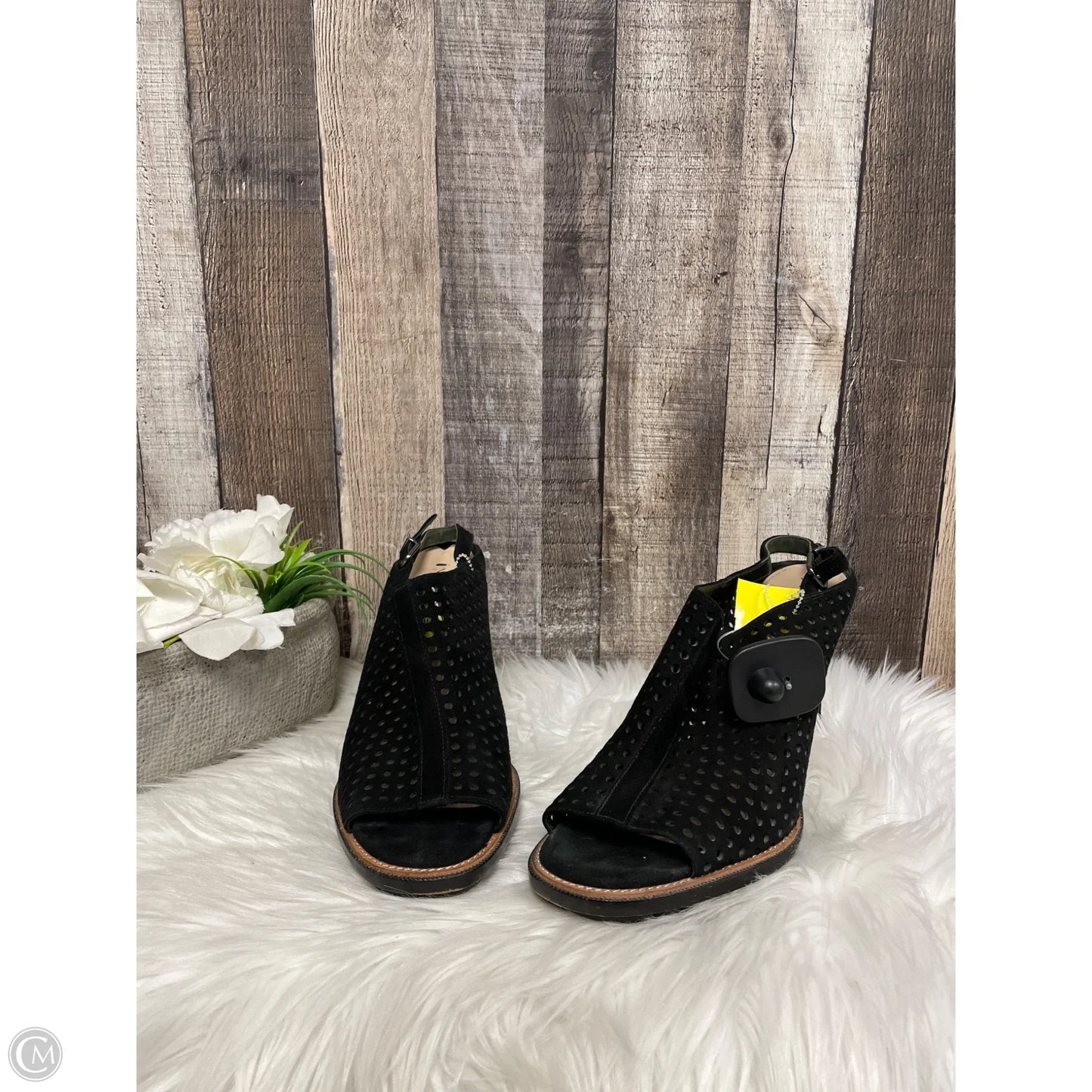 Sandals Heels Stiletto By Via Spiga In Black, Size: 11