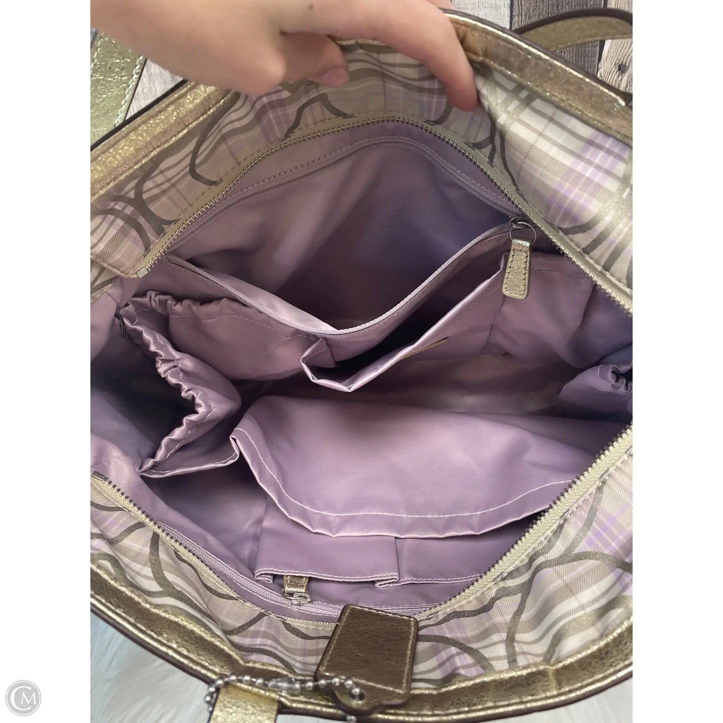 Handbag Designer By Coach, Size: Large