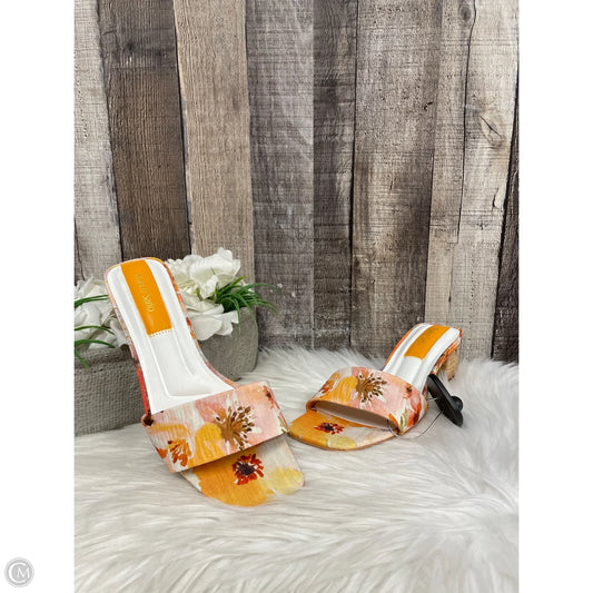 Sandals Heels Block By Franco Sarto In Multi-colored, Size: 6