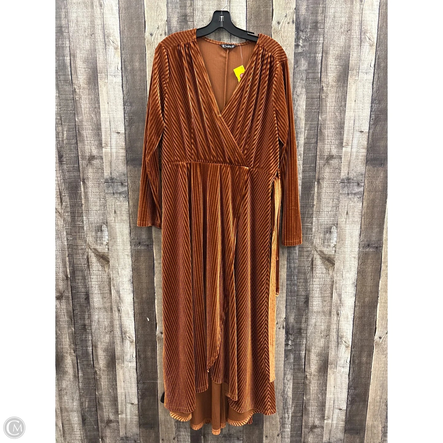 Dress Casual Maxi By Simplee In Bronze, Size: Xl