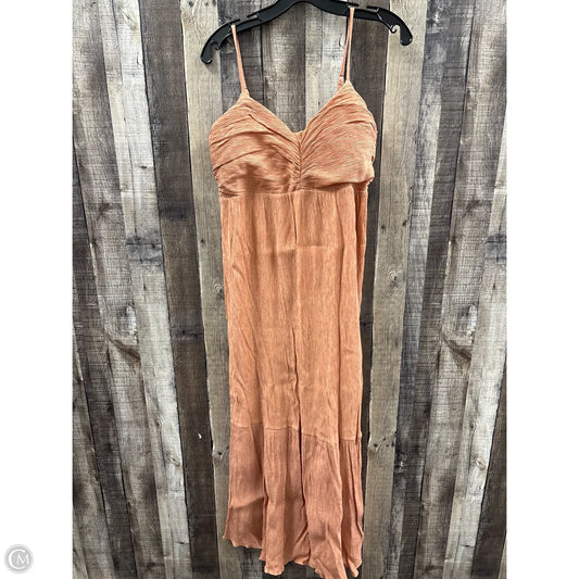 Dress Casual Maxi By Abercrombie And Fitch In Tan, Size: L