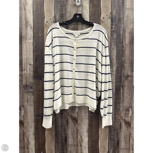 Cardigan By Ava & Viv In Ivory, Size: 3x