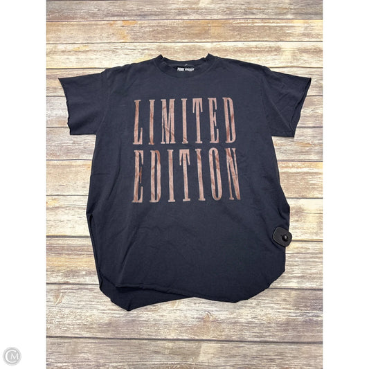 Top Short Sleeve By Cme In Black, Size: L