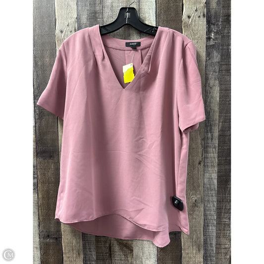 Top Short Sleeve By Alfani In Mauve, Size: L