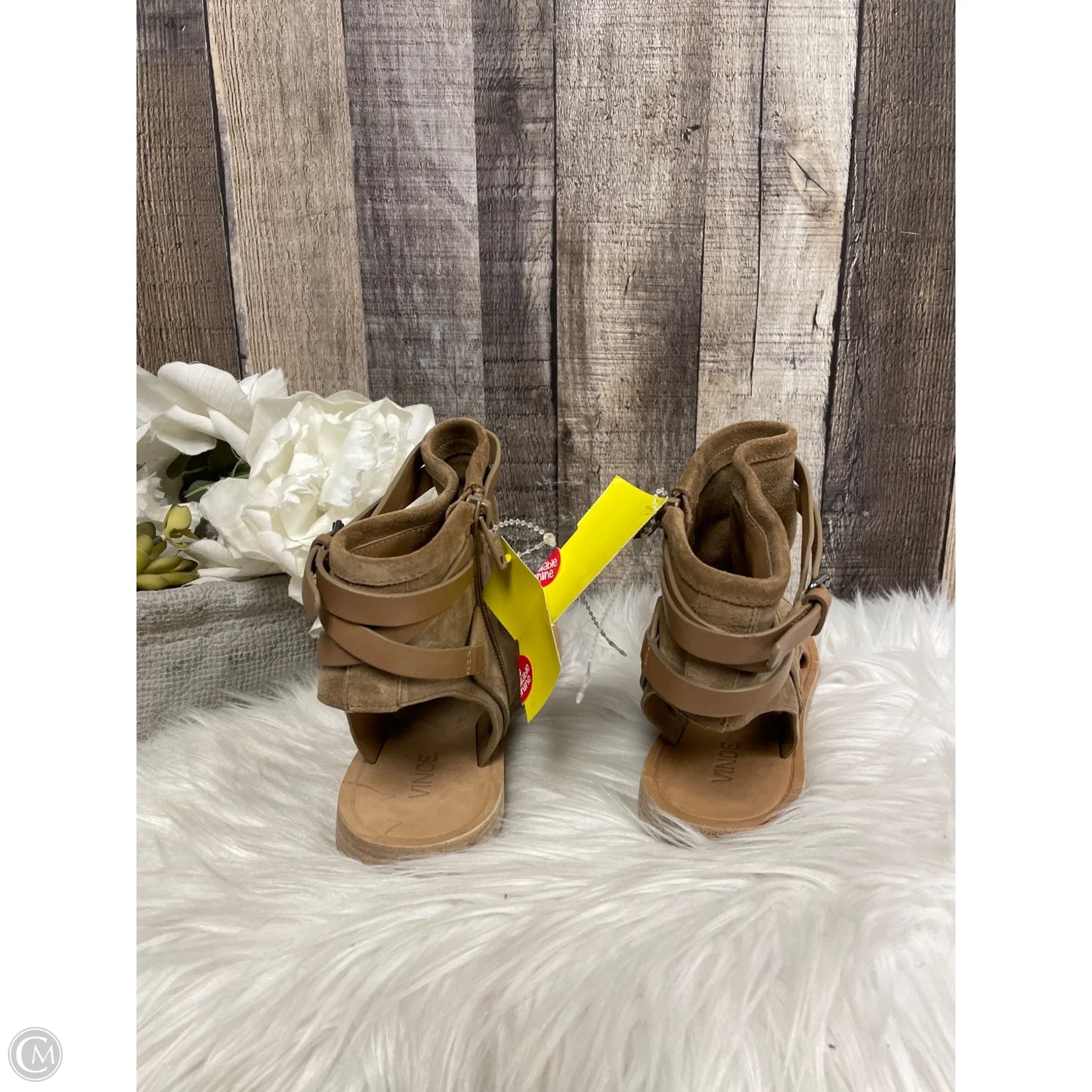 Sandals Flats By Vince In Tan, Size: 7