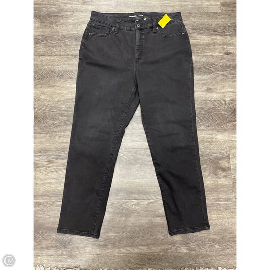 Jeans Straight By Style And Company In Black Denim, Size: 14