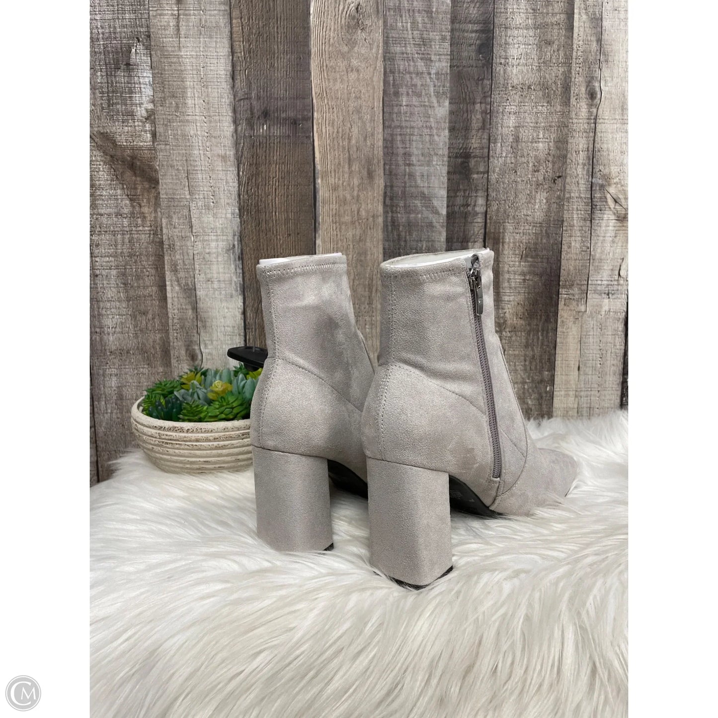 Boots Ankle Heels By Marc Fisher In Grey, Size: 7.5