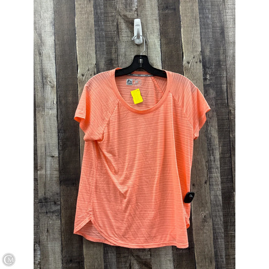 Athletic Top Short Sleeve By Rbx In Orange, Size: L